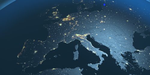 Carte de l'Europe de nuit